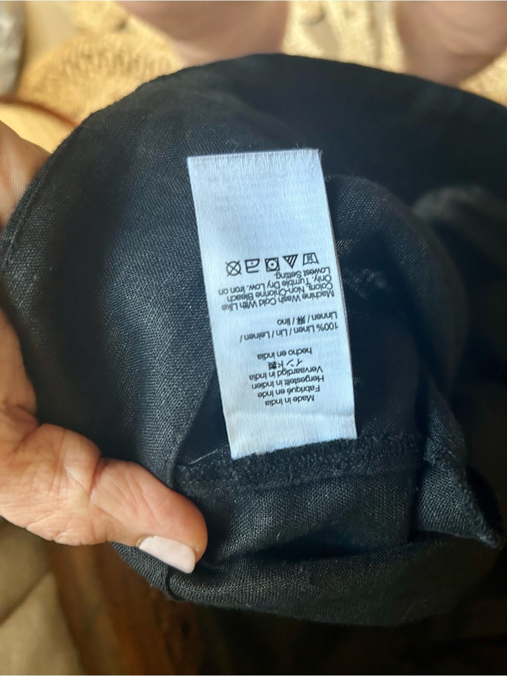 Women’s Black Linen Dress - Picture 3 of 3